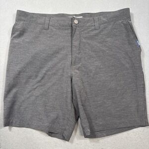 ROWM Shorts Men 36 x 9" Stretch gray  Flat Front Cotton Blend
